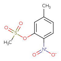 Chemical structure of 5-methyl-2-nitrophenyl methanesulfonate - CSSB00153552198