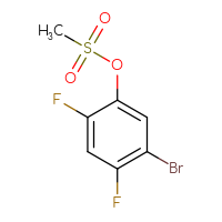 Chemical structure of 5-bromo-2,4-difluorophenyl methanesulfonate - CSSB14988413504