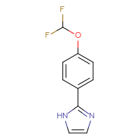 Chemical structure of 2-[4-(difluoromethoxy)phenyl]-1H-imidazole - CSSB02465220281