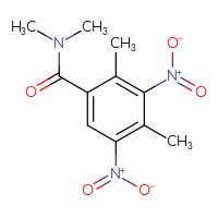 Chemical structure of N,N,2,4-tetramethyl-3,5-dinitrobenzamide - CSSB02013159067