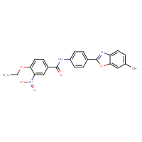 Chemical structure of 4-ethoxy-N-[4-(6-methyl-1,3-benzoxazol-2-yl)phenyl]-3-nitrobenzamide - CSSB00121687123