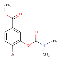 Chemical structure of methyl 4-bromo-3-[(dimethylcarbamoyl)oxy]benzoate - CSSB21432469609