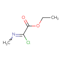 Chemical structure of ethyl 2-chloro-2-(methylimino)acetate - CSSB00015298477