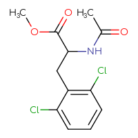 Chemical structure of methyl 3-(2,6-dichlorophenyl)-2-acetamidopropanoate - CSSB00020622744