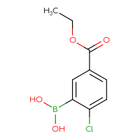 Chemical structure of [2-chloro-5-(ethoxycarbonyl)phenyl]boronic acid - CSSB00000069431