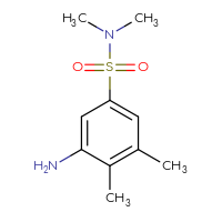 Chemical structure of 3-amino-N,N,4,5-tetramethylbenzene-1-sulfonamide - CSSB00000204671