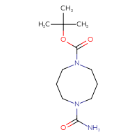 Chemical structure of tert-butyl 5-carbamoyl-1,5-diazocane-1-carboxylate - CSSB02414506321