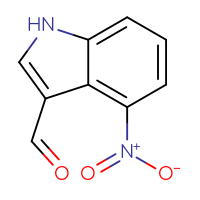 Chemical structure of 4-nitro-1H-indole-3-carbaldehyde - CSSB00011361674