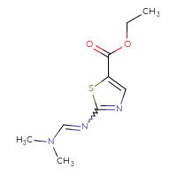 Chemical structure of ethyl 2-{[(dimethylamino)methylidene]amino}-1,3-thiazole-5-carboxylate - CSSB00044417551