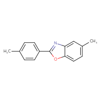 Chemical structure of 5-methyl-2-(4-methylphenyl)-1,3-benzoxazole - CSSB00102618223
