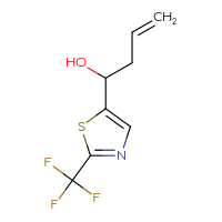 Chemical structure of 1-[2-(trifluoromethyl)-1,3-thiazol-5-yl]but-3-en-1-ol - CSSB00014107434