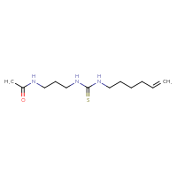 Chemical structure of N-(3-{[(hex-5-en-1-yl)carbamothioyl]amino}propyl)acetamide - CSSB21432551907