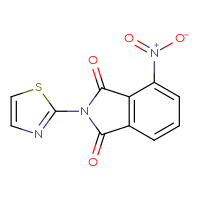 Chemical structure of 4-nitro-2-(1,3-thiazol-2-yl)-2,3-dihydro-1H-isoindole-1,3-dione - CSSB00160241930
