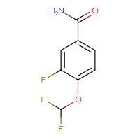 Chemical structure of 4-(difluoromethoxy)-3-fluorobenzamide - CSSB00010148470