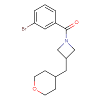 Chemical structure of 1-(3-bromobenzoyl)-3-[(oxan-4-yl)methyl]azetidine - CSSB02042377728