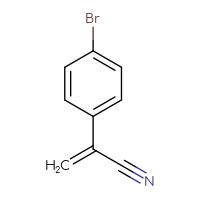 Chemical structure of 2-(4-bromophenyl)prop-2-enenitrile - CSSB00010225035