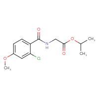 Chemical structure of propan-2-yl 2-[(2-chloro-4-methoxyphenyl)formamido]acetate - CSSB02018695044