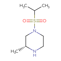 Chemical structure of (3R)-3-methyl-1-(propane-2-sulfonyl)piperazine - CSSB00013742610