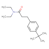 Chemical structure of 3-(4-tert-butylphenyl)-N,N-diethylpropanamide - CSSB00028055609