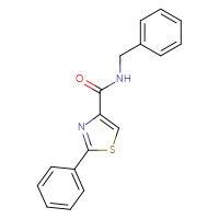 Chemical structure of N-benzyl-2-phenyl-1,3-thiazole-4-carboxamide - CSSB00026832898