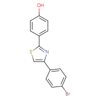 Chemical structure of 4-[4-(4-bromophenyl)-1,3-thiazol-2-yl]phenol - CSSB00015348161