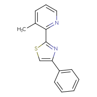 Chemical structure of 3-methyl-2-(4-phenyl-1,3-thiazol-2-yl)pyridine - CSSB00001054831