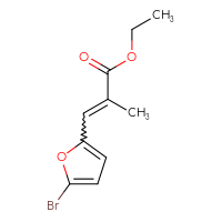 Chemical structure of ethyl 3-(5-bromofuran-2-yl)-2-methylprop-2-enoate - CSSB00013354248