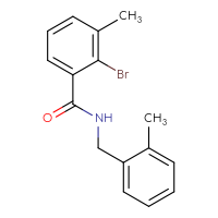 Chemical structure of 2-bromo-3-methyl-N-[(2-methylphenyl)methyl]benzamide - CSSB00001798507