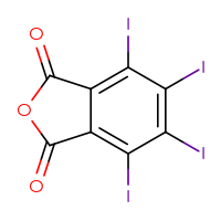 Chemical structure of tetraiodo-1,3-dihydro-2-benzofuran-1,3-dione - CSSB00009992141