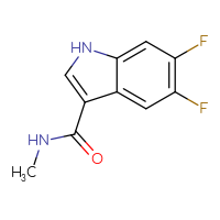 Chemical structure of 5,6-difluoro-N-methyl-1H-indole-3-carboxamide - CSSB06956261461