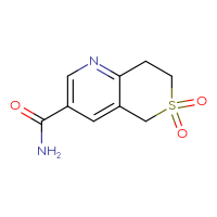 Chemical structure of 6,6-dioxo-5H,7H,8H-6λ⁶-thiopyrano[4,3-b]pyridine-3-carboxamide - CSSB02270738105