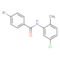 Chemical structure of 4-bromo-N-(5-chloro-2-methylphenyl)benzamide - CSSB00000579312