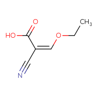 Chemical structure of (2Z)-2-cyano-3-ethoxyprop-2-enoic acid - CSSB00044487419