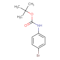 Chemical structure of tert-butyl N-(4-bromophenyl)carbamate - CSSB00011219682