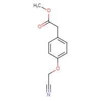 Chemical structure of methyl 2-[4-(cyanomethoxy)phenyl]acetate - CSSB00103311034