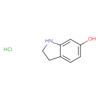 Chemical structure of 2,3-dihydro-1H-indol-6-ol hydrochloride - CSSB00020636427