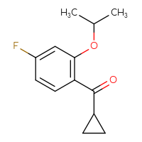 Chemical structure of cyclopropyl[4-fluoro-2-(propan-2-yloxy)phenyl]methanone - CSSB20813962503