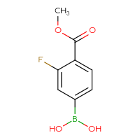 Chemical structure of [3-fluoro-4-(methoxycarbonyl)phenyl]boronic acid - CSSB00000043674
