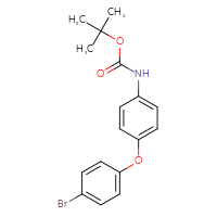 Chemical structure of tert-butyl N-[4-(4-bromophenoxy)phenyl]carbamate - CSSB03496571373