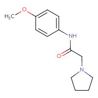 Chemical structure of N-(4-methoxyphenyl)-2-(pyrrolidin-1-yl)acetamide - CSSB00000486335