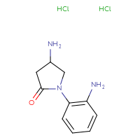 Chemical structure of 4-amino-1-(2-aminophenyl)pyrrolidin-2-one dihydrochloride - CSSB21509460600