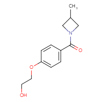 Chemical structure of 2-[4-(3-methylazetidine-1-carbonyl)phenoxy]ethan-1-ol - CSSB01863581298