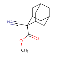 Chemical structure of methyl 2-cyanoadamantane-2-carboxylate - CSSB14962341377