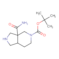 Chemical structure of tert-butyl 3a-carbamoyl-octahydro-1H-pyrrolo[3,4-c]pyridine-5-carboxylate - CSSB00030537336