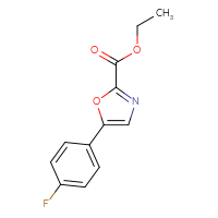 Chemical structure of ethyl 5-(4-fluorophenyl)-1,3-oxazole-2-carboxylate - CSSB00015200333