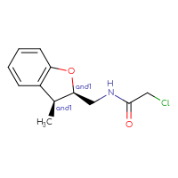 Chemical structure of rac-2-chloro-N-{[(2R,3S)-3-methyl-2,3-dihydro-1-benzofuran-2-yl]methyl}acetamide - CSSB21332099989