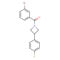 Chemical structure of 1-(3-bromobenzoyl)-3-(4-fluorophenyl)azetidine - CSSB02041996042