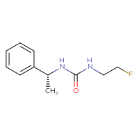 Chemical structure of 3-(2-fluoroethyl)-1-[(1R)-1-phenylethyl]urea - CSSB00103314865