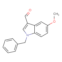 Chemical structure of 1-benzyl-5-methoxy-1H-indole-3-carbaldehyde - CSSB00010138699