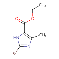 Chemical structure of ethyl 2-bromo-4-methyl-1H-imidazole-5-carboxylate - CSSB00000700896